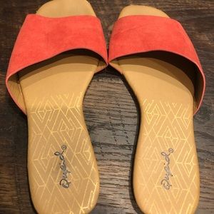 Coral slide sandals